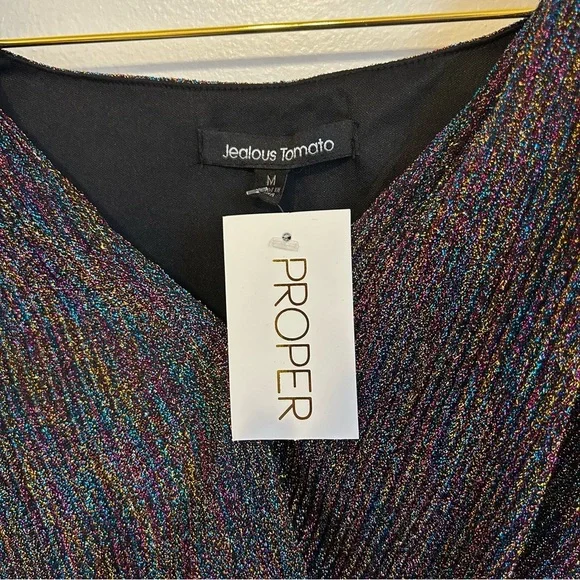 JEALOUS TOMATO Elegant Multicolor Blouse with Balloon Sleeves - Picture 2 of 4